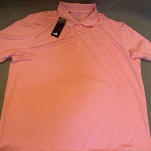Adidas Pink Polo Shirt Classic Design NWT